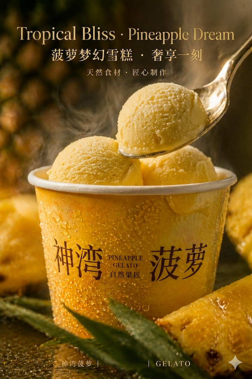 神湾菠萝原料与产品氛围 · 电商视觉